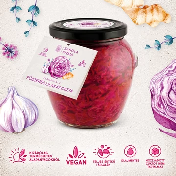 Fermentált fűszeres lilakáposzta 290g