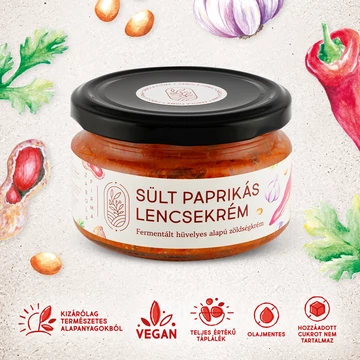 Sült paprikás lencsekrém 220g