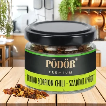 PÖDÖR Trinidad Scorpion Chili - szárított, aprított 18g