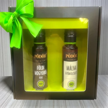 PÖDÖR Gourmet Duó Ajándékcsomag –Földimogyoró &amp; Málna
