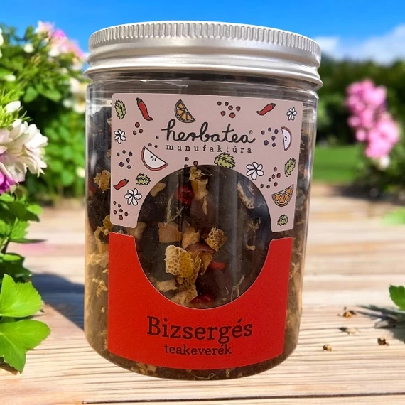 BIZSERGÉS Fekete Teakeverék chilivel 70g