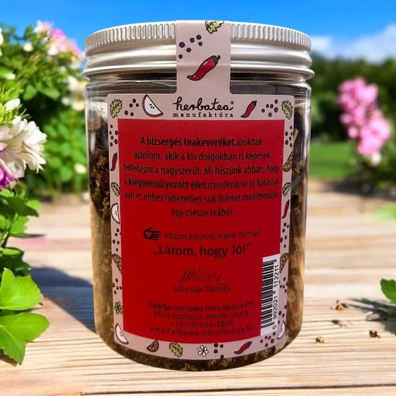 BIZSERGÉS Fekete Teakeverék chilivel 70g