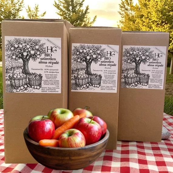 BIO szűretlen alma-sárgarépalé 3L