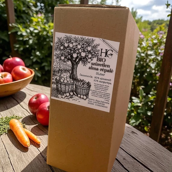 BIO szűretlen alma-sárgarépalé 3L