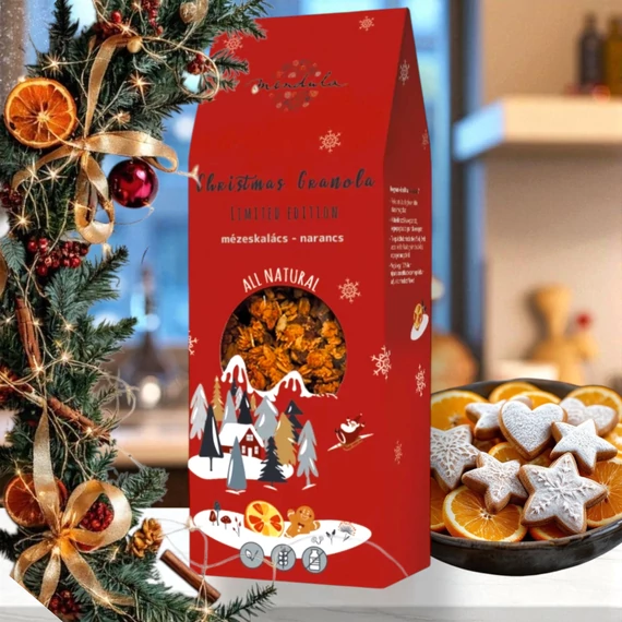 Mézeskalácsos és narancsos granola 300g Karácsonyi kiadás