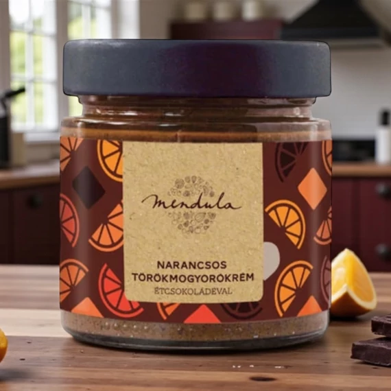 Narancsos törökmogyorókrém étcsokoládéval 180g