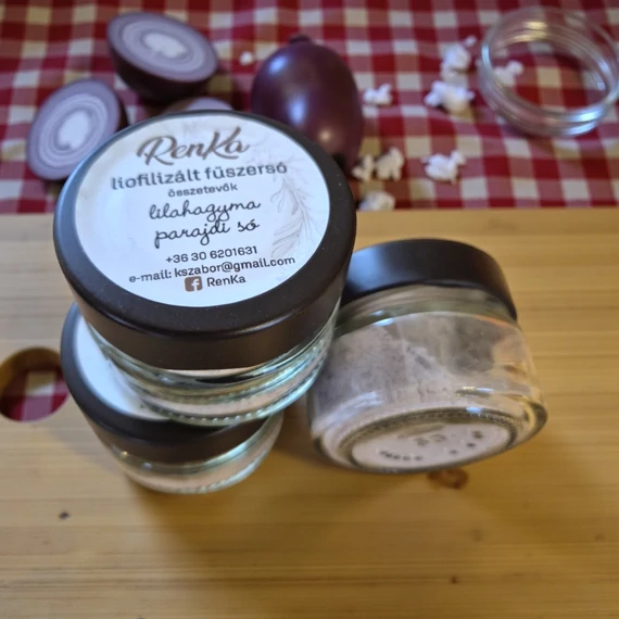 Liofilizált lilahagymás fűszersó parajdi sóból