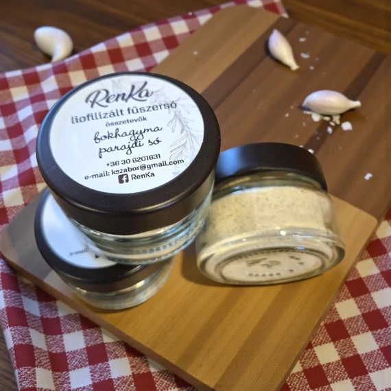 Liofilizált fokhagymás fűszersó parajdi sóból